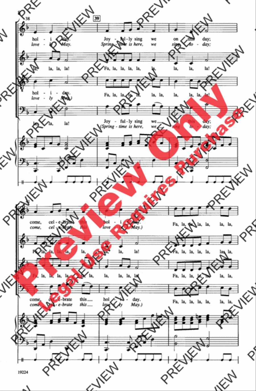 A Festive Fa La La 4-Part scores gallery preview page 8