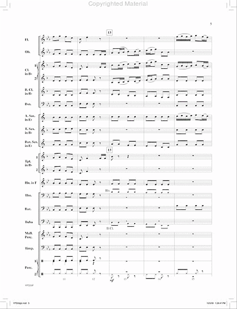 Selections from H.M.S Pianofore Concert Band scores gallery preview page 6