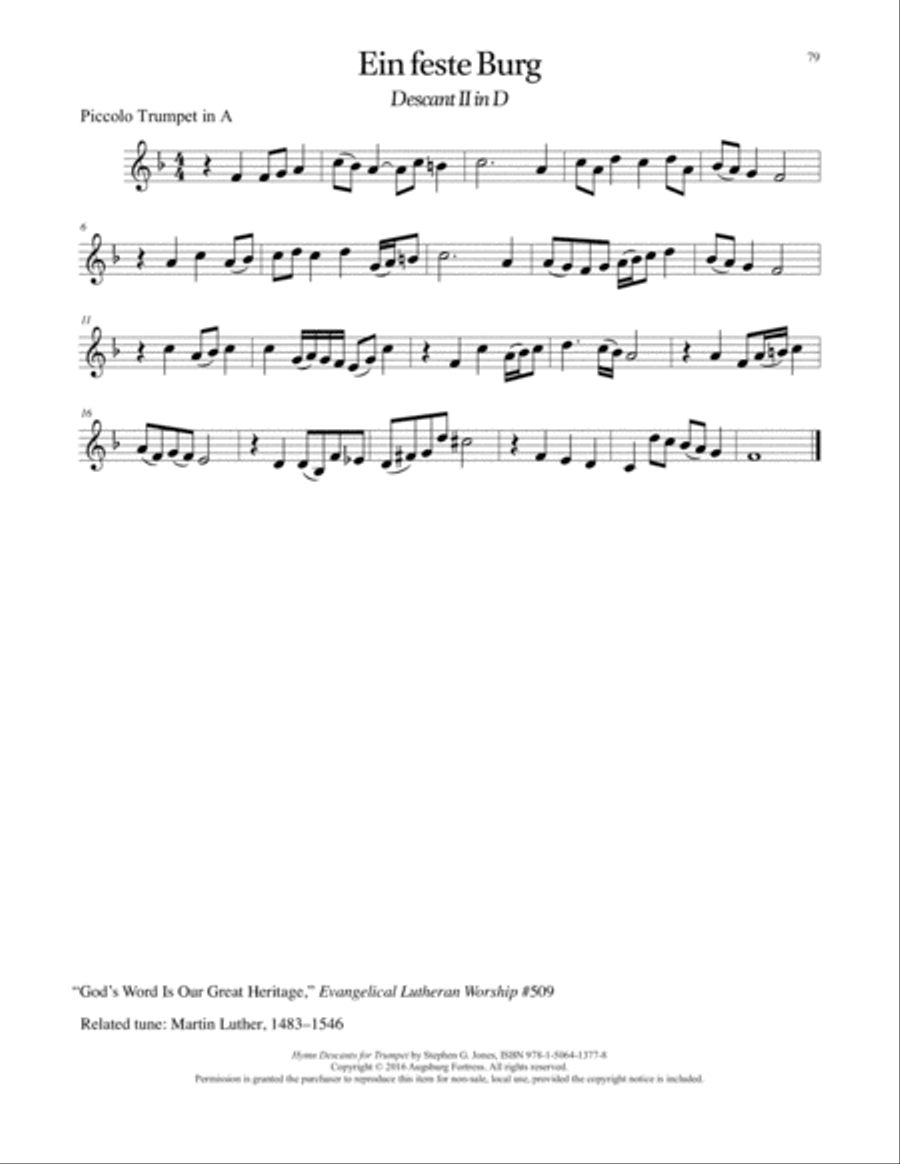 Hymn Descants for Trumpet C Trumpet scores gallery preview page 80