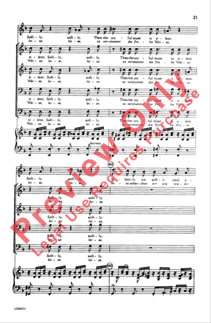 Ständchen Men's Choir scores gallery preview page 21