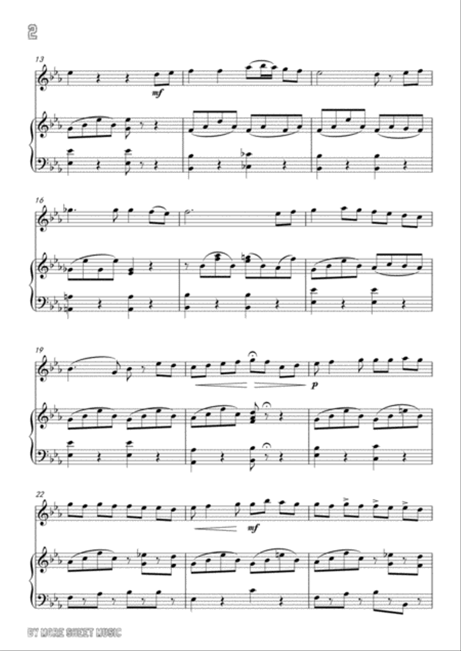Bellini-Vaga luna che inargenti,for Flute and Piano Flute scores gallery preview page 4