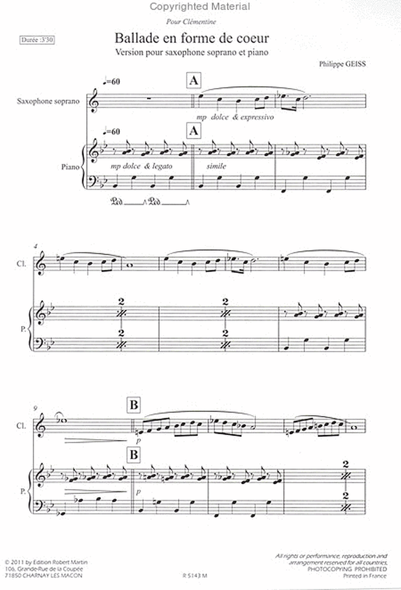 Ballade en forme de coeur (soprano) image number null