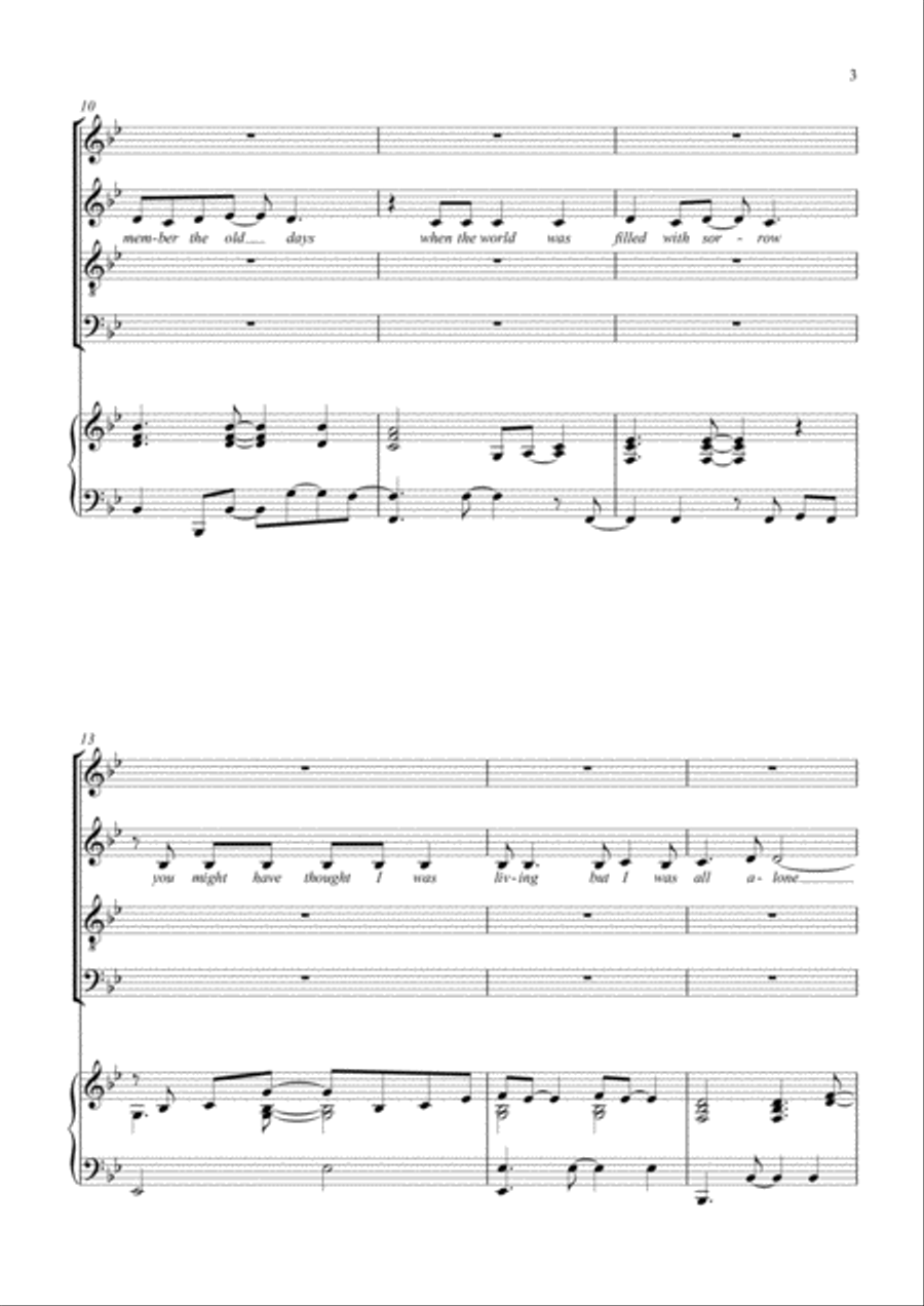 Song For Judith (open The Door) 4-Part scores gallery preview page 3