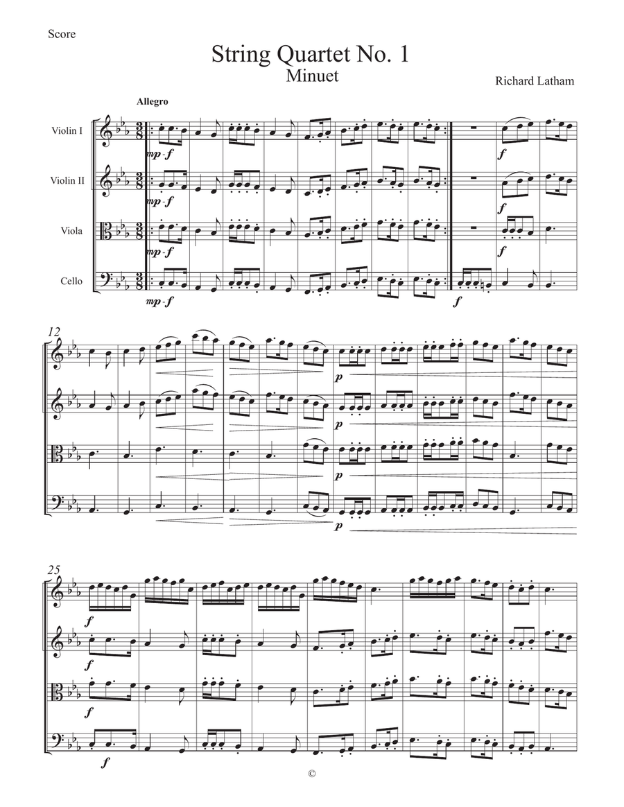 String Quartet No. 1 - III: Minuet