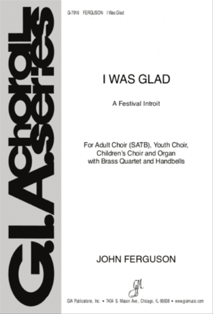 I Was Glad - full score and parts 4-Part scores gallery preview page 1