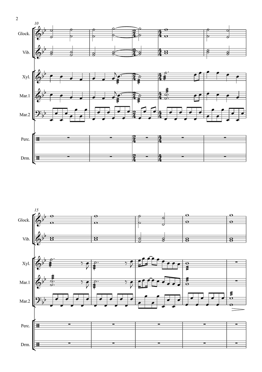 Hey Brother Hey Brother Percussion Ensemble scores gallery preview page 4