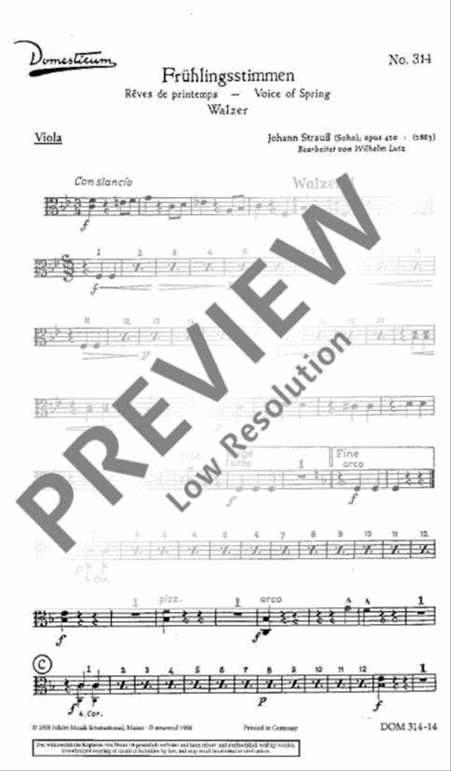 Voice of Spring Double Bass scores gallery preview page 2
