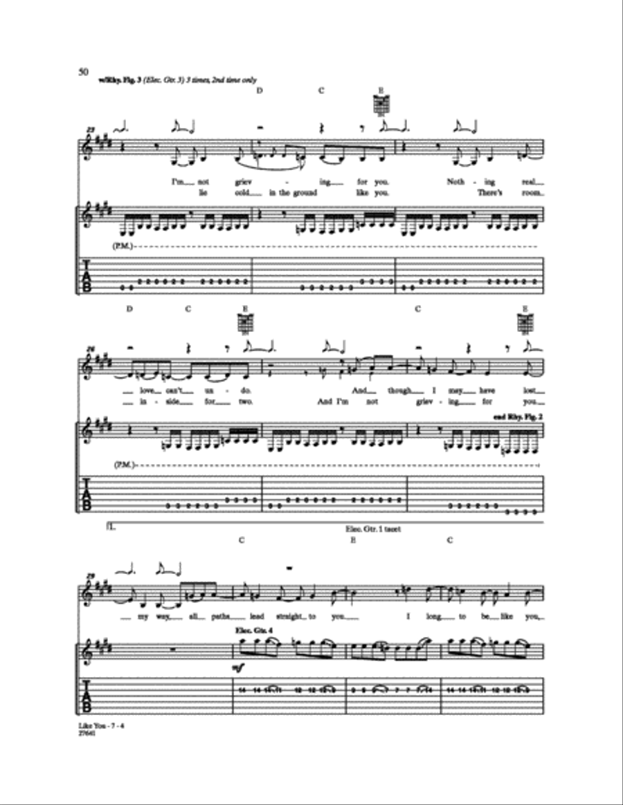 Like You Like You Electric Guitar scores gallery preview page 4