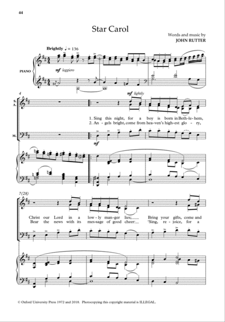 John Rutter Carols for SA and Men SA scores gallery preview page 4