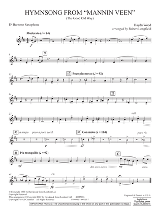 Hymnsong from "Mannin Veen" (arr. Robert Longfield) - Eb Baritone Saxophone