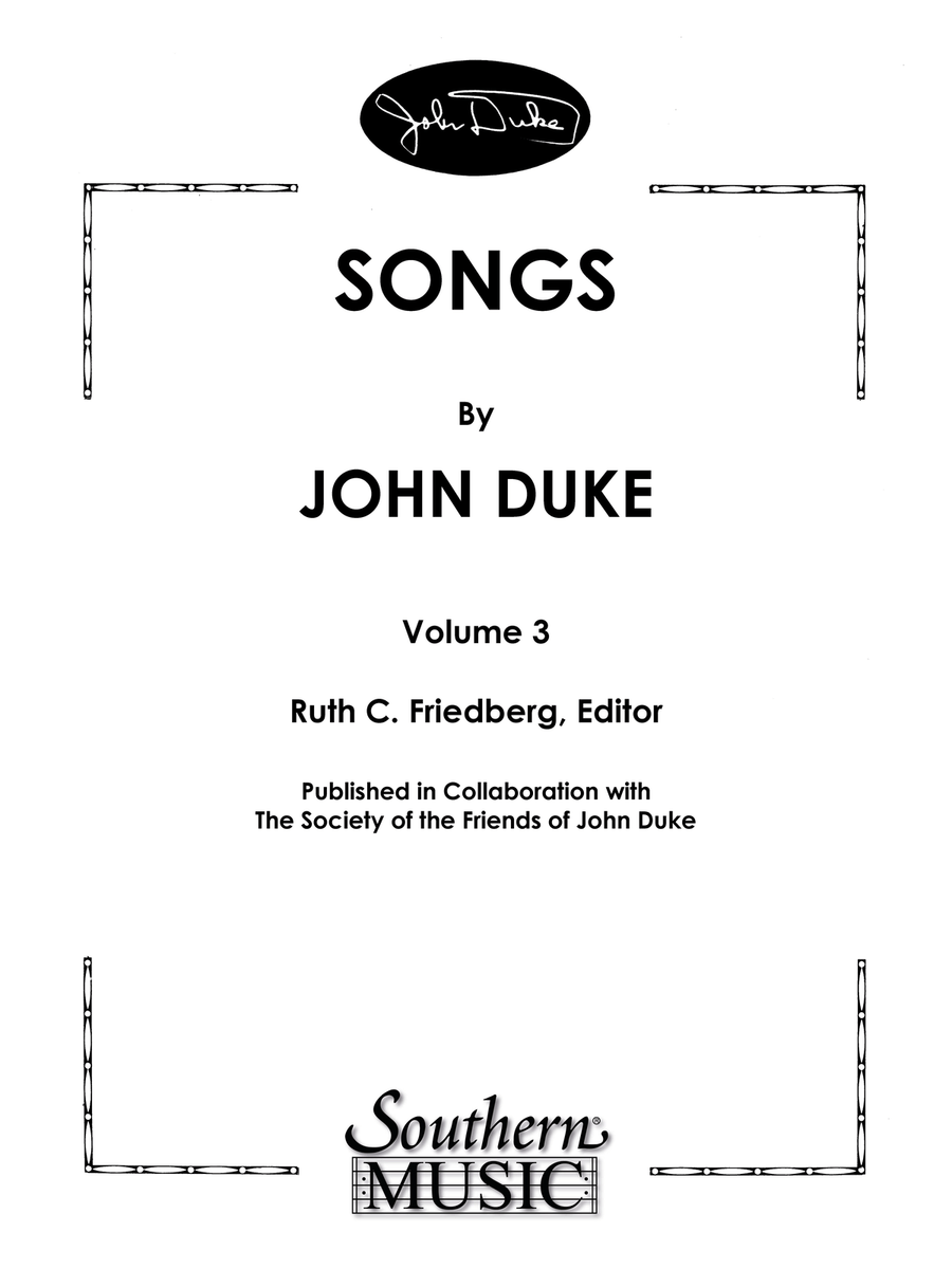 Songs By John Duke, Vol. 3