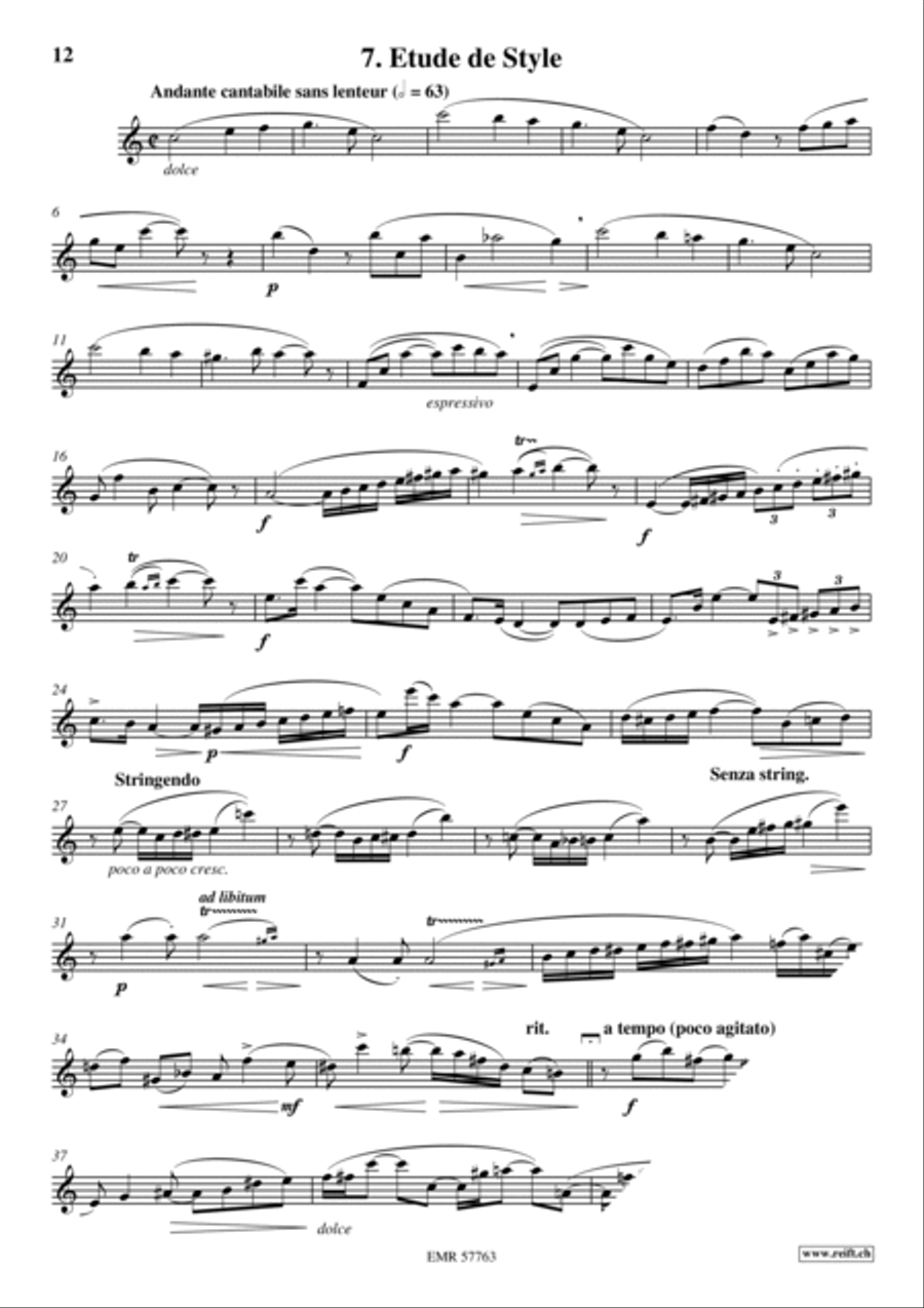 36 Etudes Transcendantes Flute Solo scores gallery preview page 9