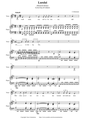 Lorelei in E minor (Lower key)