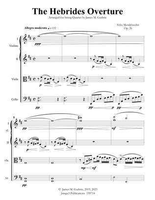 Mendelssohn: The Hebrides Overture for String Quartet