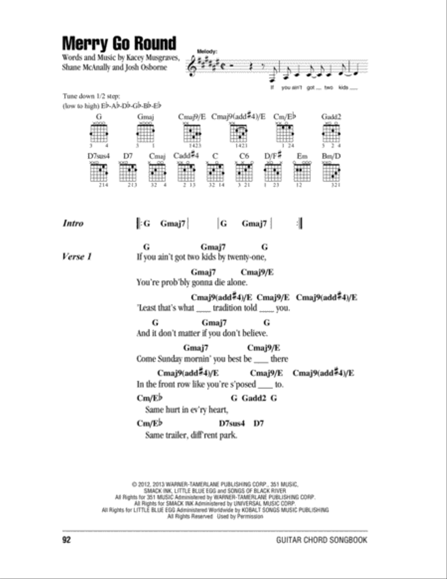Merry Go Round Acoustic Guitar scores gallery preview page 1