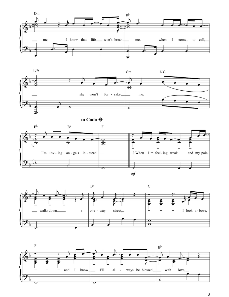 Angels Angels Piano, Vocal, Guitar scores gallery preview page 3