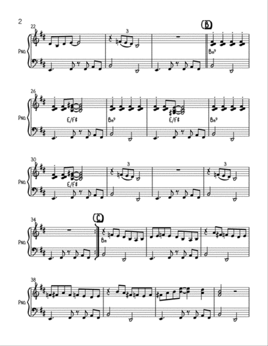 Don't Be Blue Piano Solo scores gallery preview page 2
