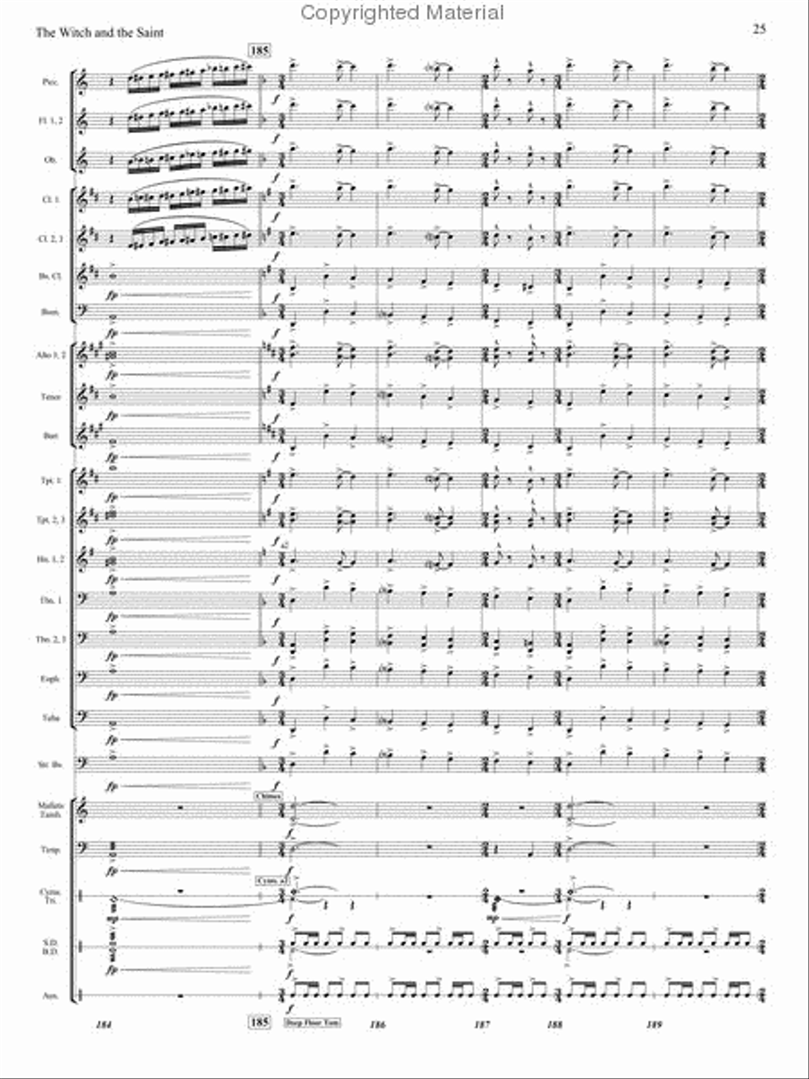 The Witch and The Saint Concert Band scores gallery preview page 24