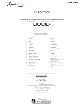 Book cover for Liquid - Conductor Score (Full Score)