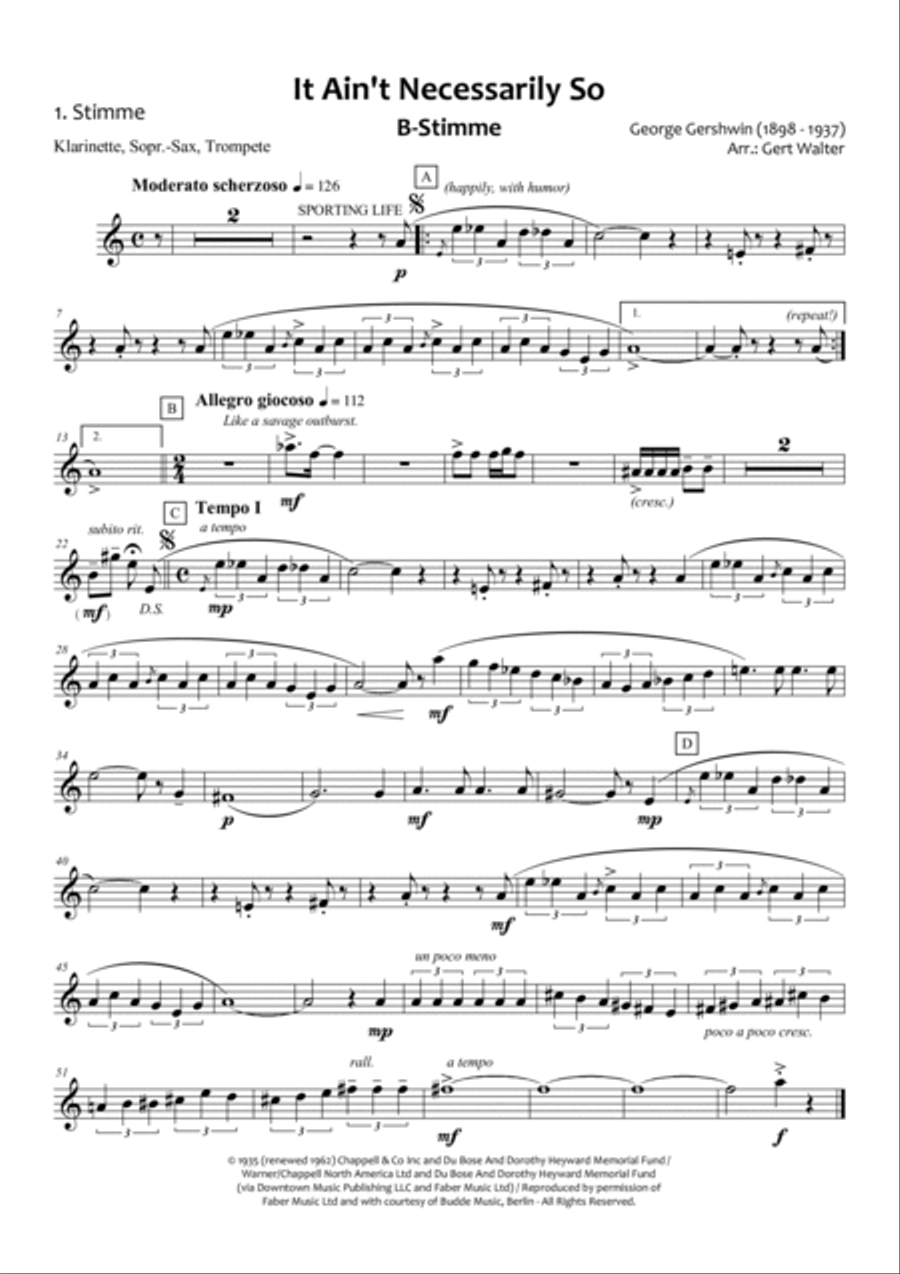It Ain't Necessarily So from PORGY AND BESS School and Community scores gallery preview page 6