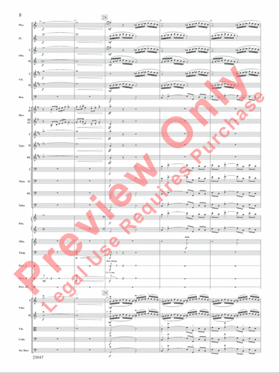 The Winds of Poseidon Full Orchestra scores gallery preview page 9