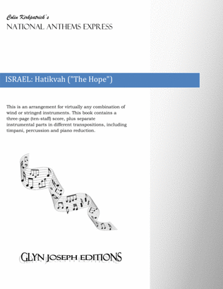 Book cover for Israel National Anthem: Hatikvah ("The Hope")