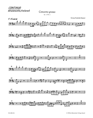 Concerto grosso D major, Op. 3/6 HWV 317