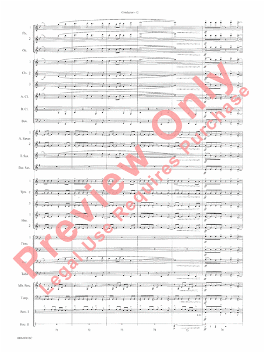 To Challenge the Sky and Heavens Above Concert Band scores gallery preview page 16
