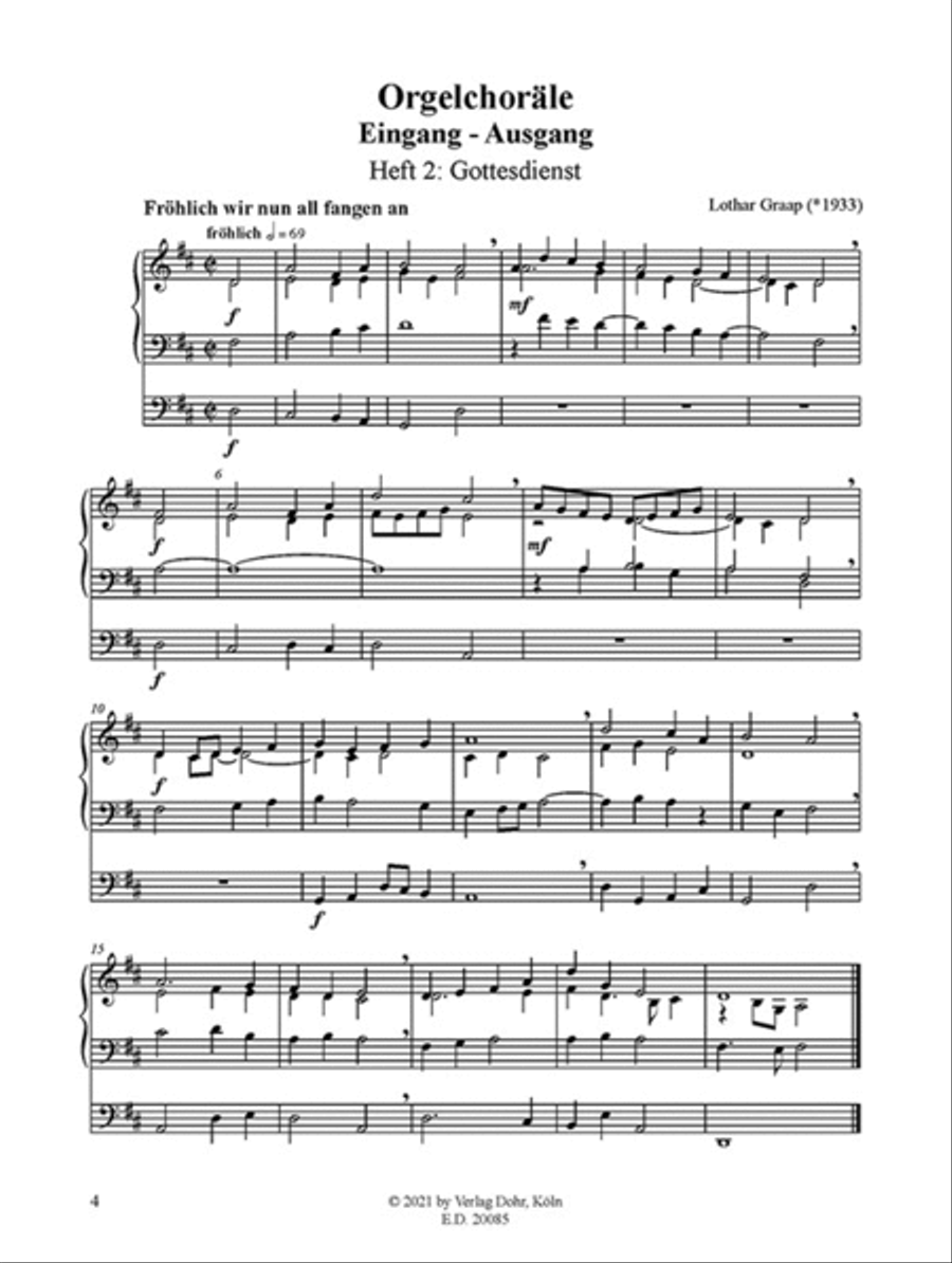 Orgelchoräle - Eingang und Ausgang, Heft 2: Gottesdienst Organ scores gallery preview page 2