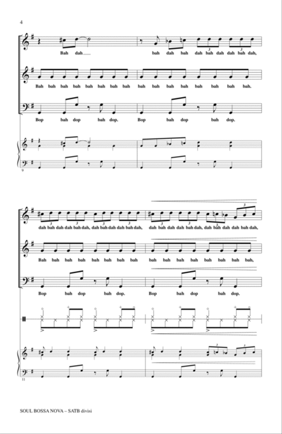 Soul Bossa Nova Soul Bossa Nova 4-Part scores gallery preview page 2