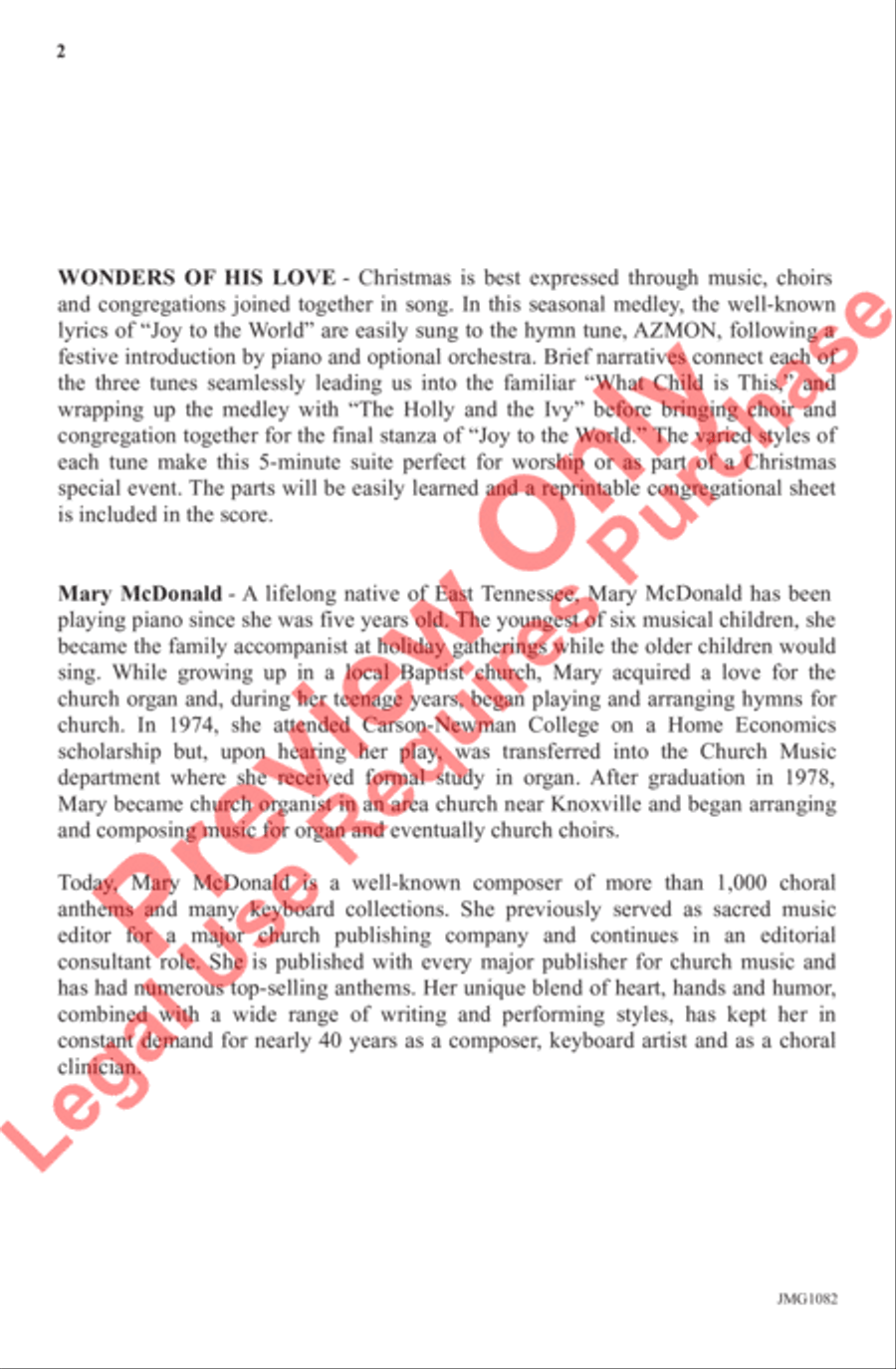 Wonders of His Love Wonders of His Love 4-Part scores gallery preview page 2