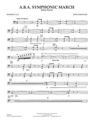 A.B.A. Symphonic March (Kitty Hawk) - Bassoon 1 & 2