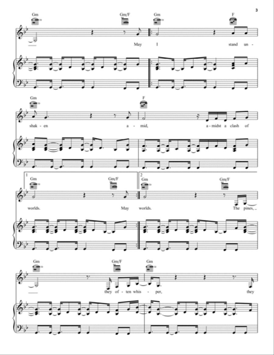 Unshaken (from Red Dead Redemption 2) Piano, Vocal, Guitar scores gallery preview page 3