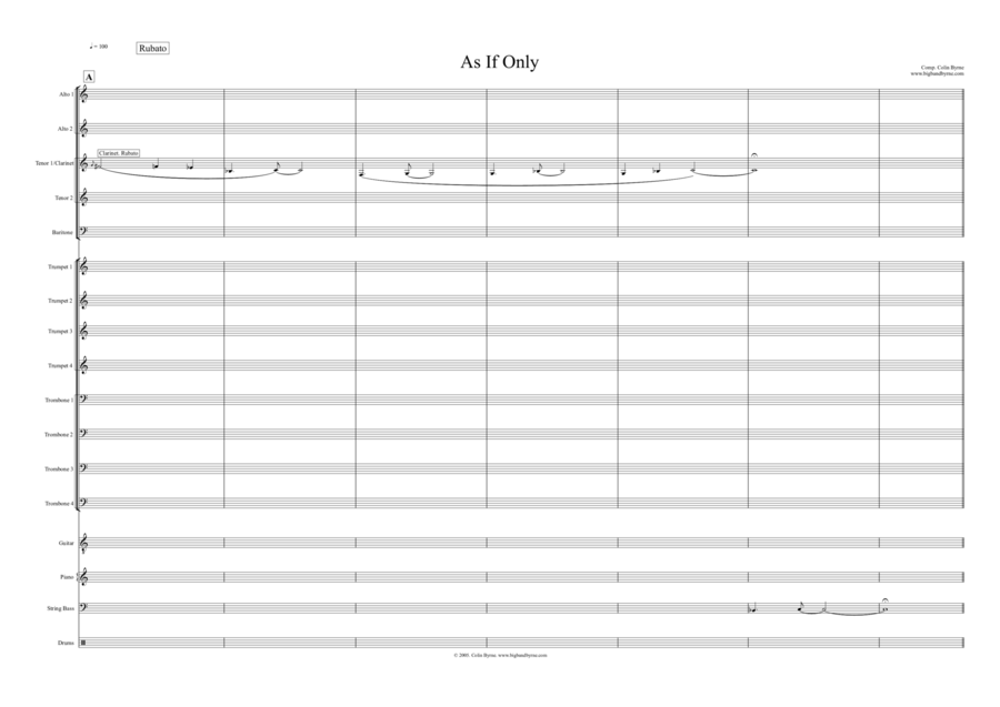 As If Only Jazz Ensemble scores gallery preview page 1