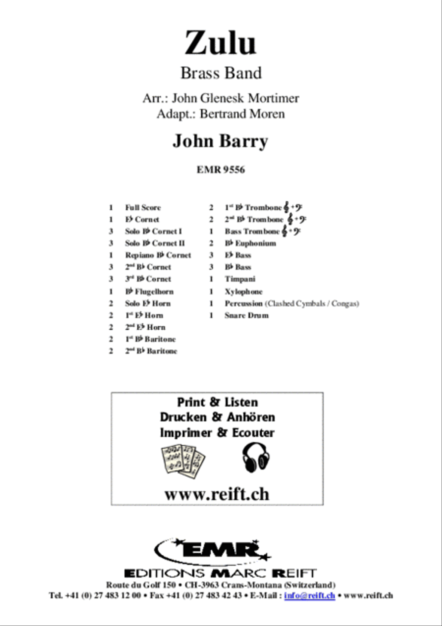 Zulu Zulu Brass Band scores gallery preview page 2