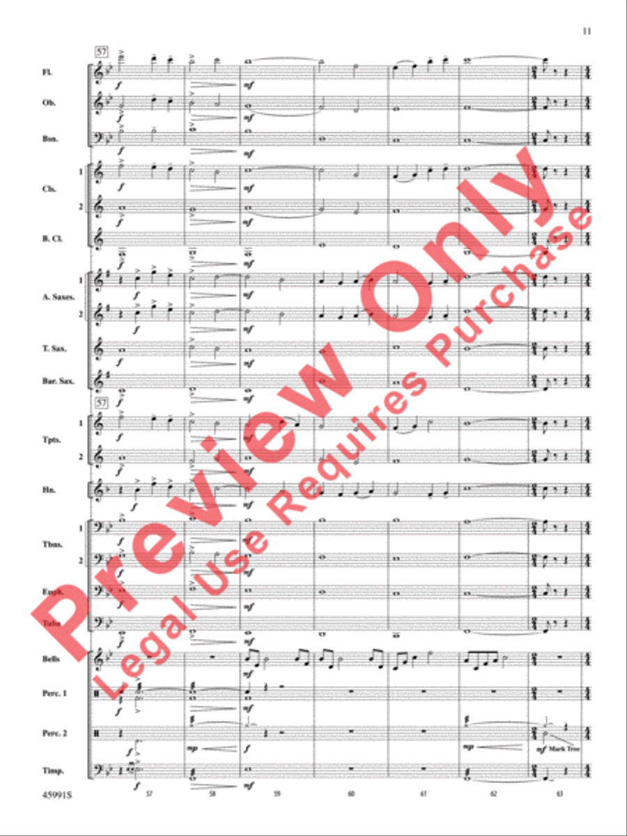 Snowfall Concert Band scores gallery preview page 12