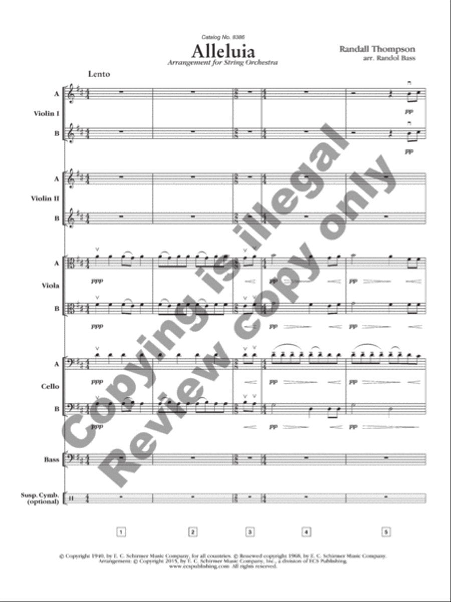 Alleluia (Complete String Orchestra Set) String Orchestra scores gallery preview page 3