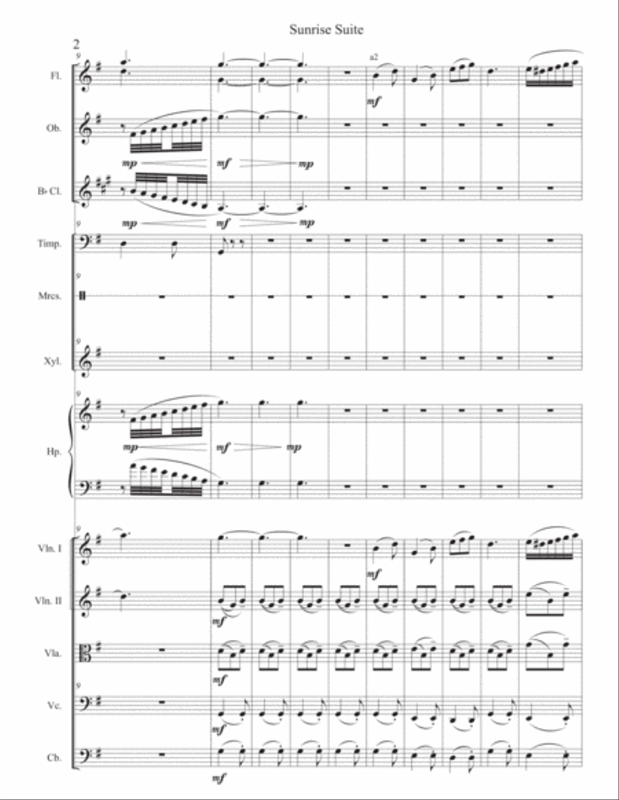 Sunrise Suite Chamber Orchestra scores gallery preview page 3