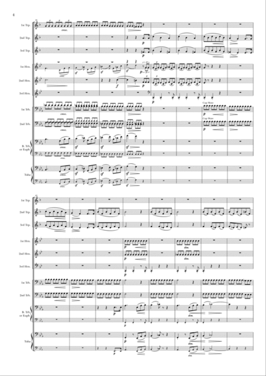 Nocturne from “A Midsummer Night's Dream” Op. 61 for Brass Ensemble Brass Ensemble scores gallery preview page 4