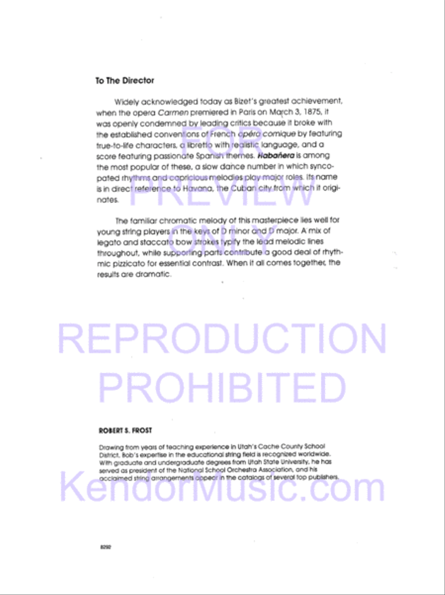 Habanera (from Carmen Suite #2) (Score) String Orchestra scores gallery preview page 3