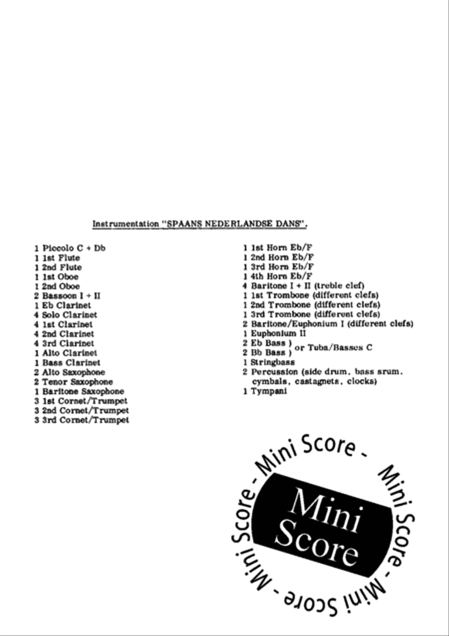 Spaans Nederlandse Dans Concert Band scores gallery preview page 3