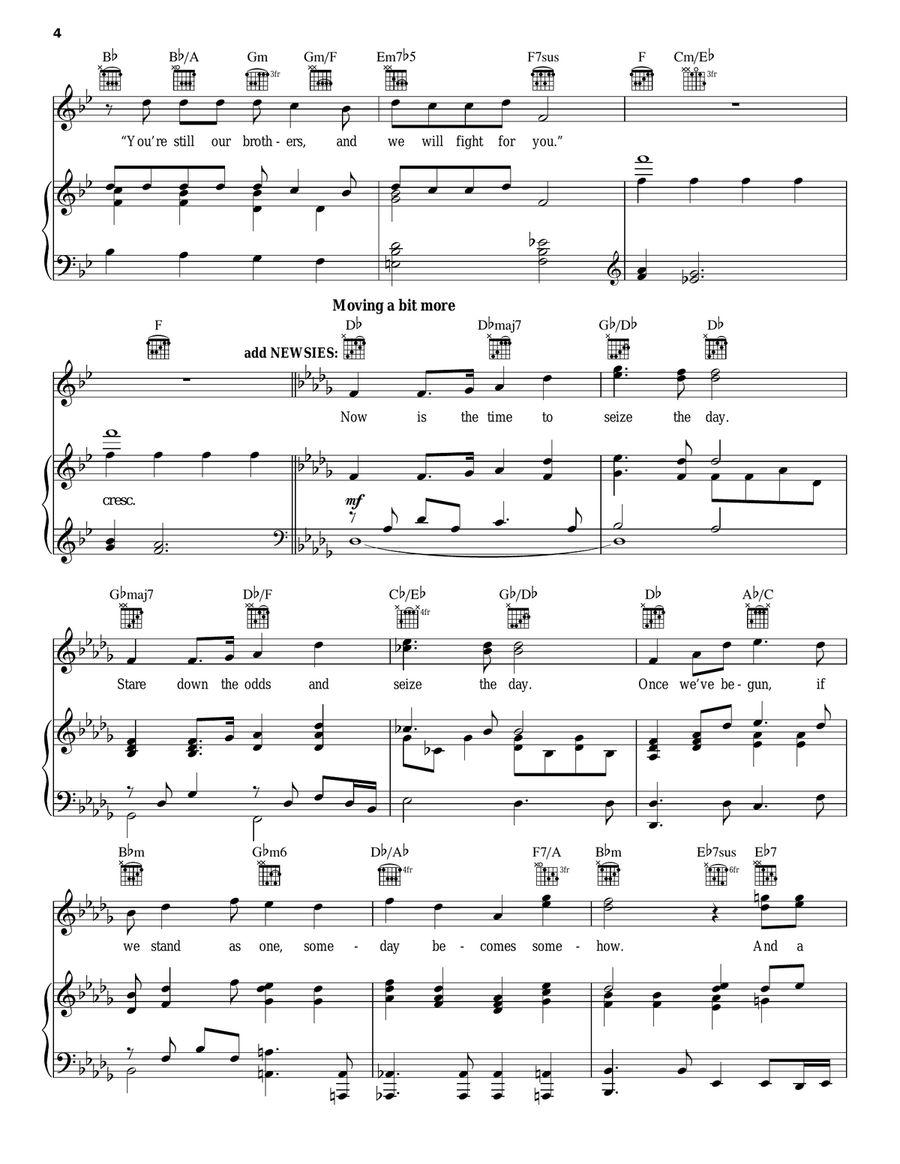Seize The Day (from Newsies The Musical) Guitar scores gallery preview page 4