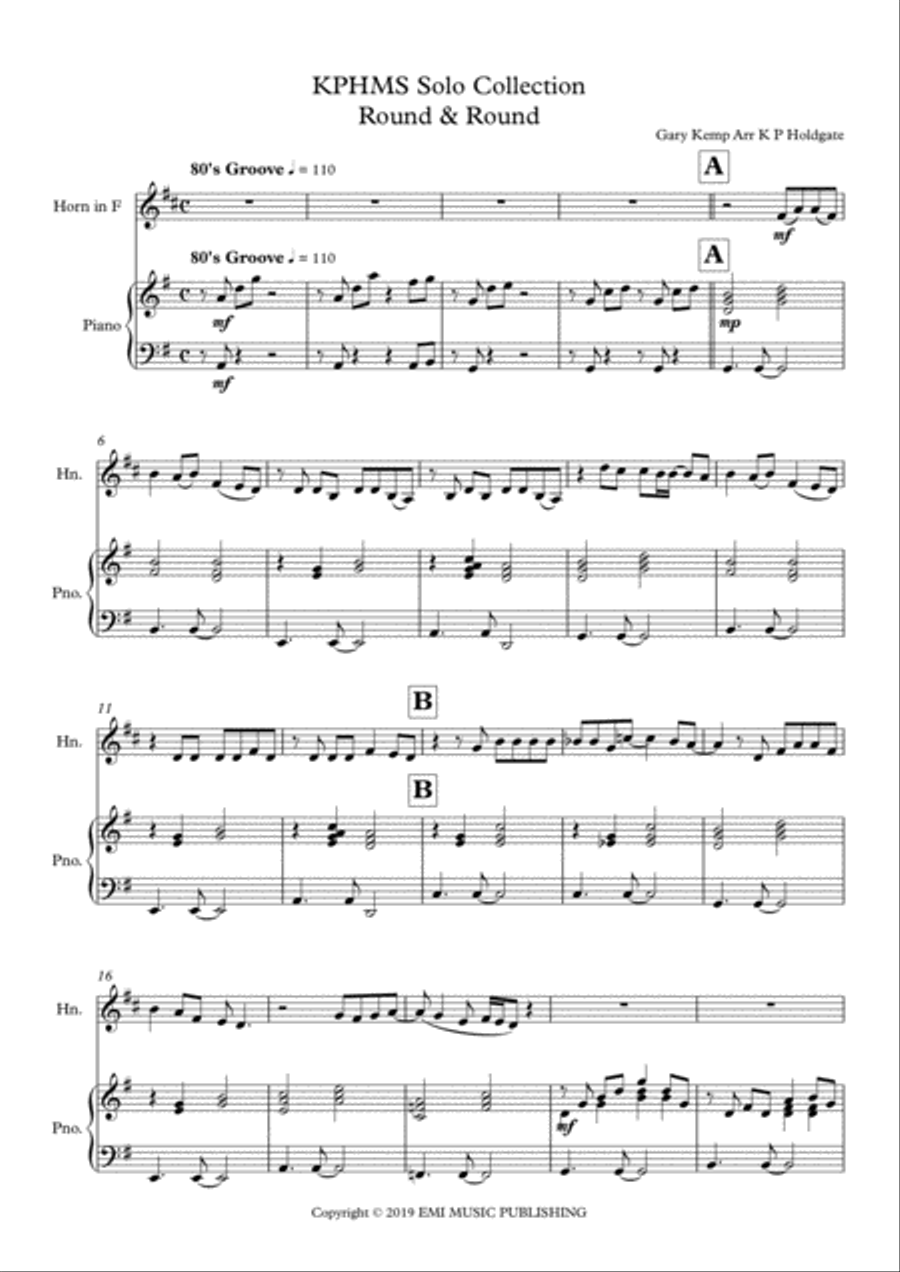 Round And Round Horn scores gallery preview page 1