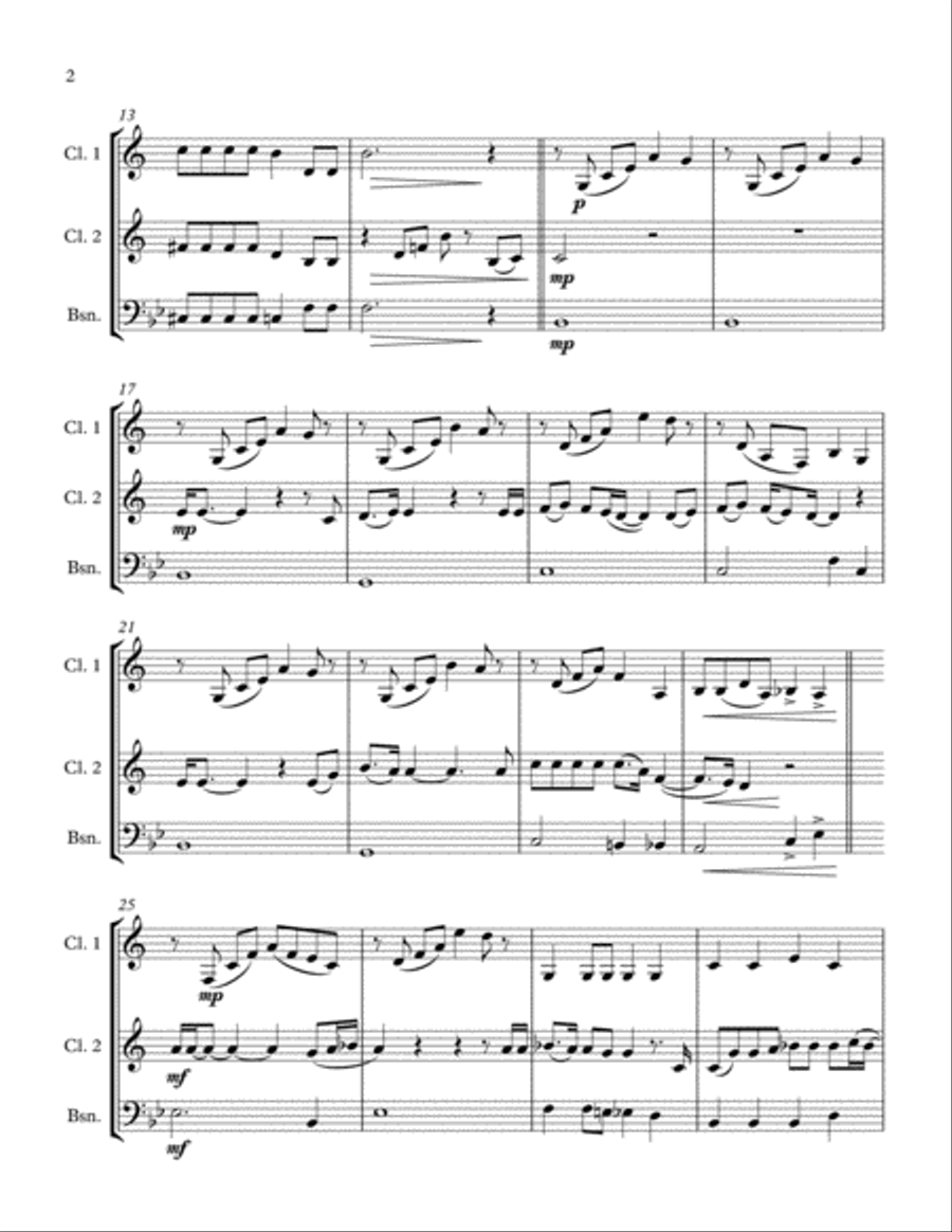 Bohemian Rhapsody Woodwind Trio scores gallery preview page 2