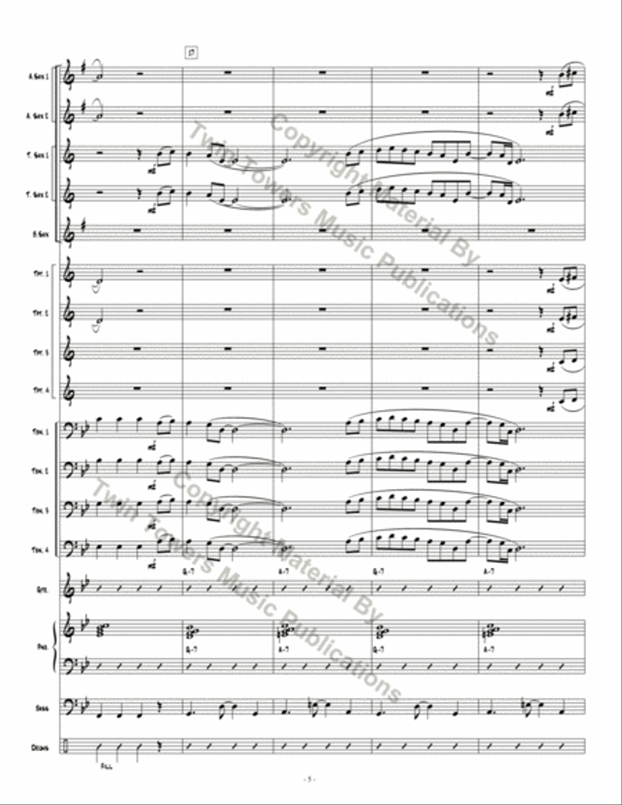 Skyline Bossa Skyline Bossa Jazz Ensemble scores gallery preview page 6