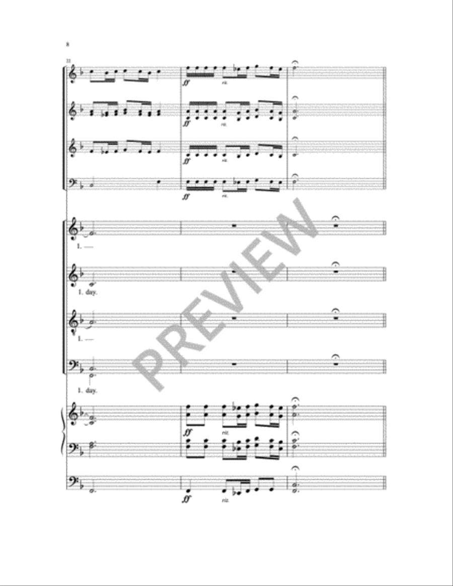 Now Thank We All Our God 4-Part scores gallery preview page 20