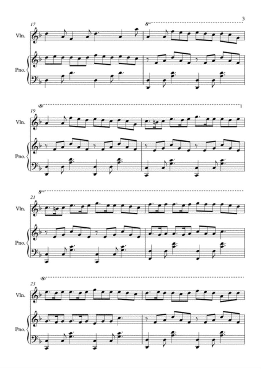 Last Of The Mohicans (main Theme) Flute scores gallery preview page 3