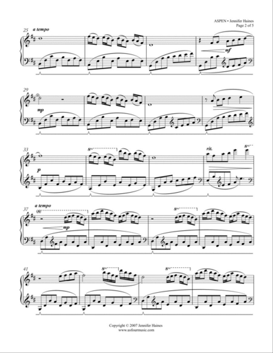 Aspen Piano Solo scores gallery preview page 2
