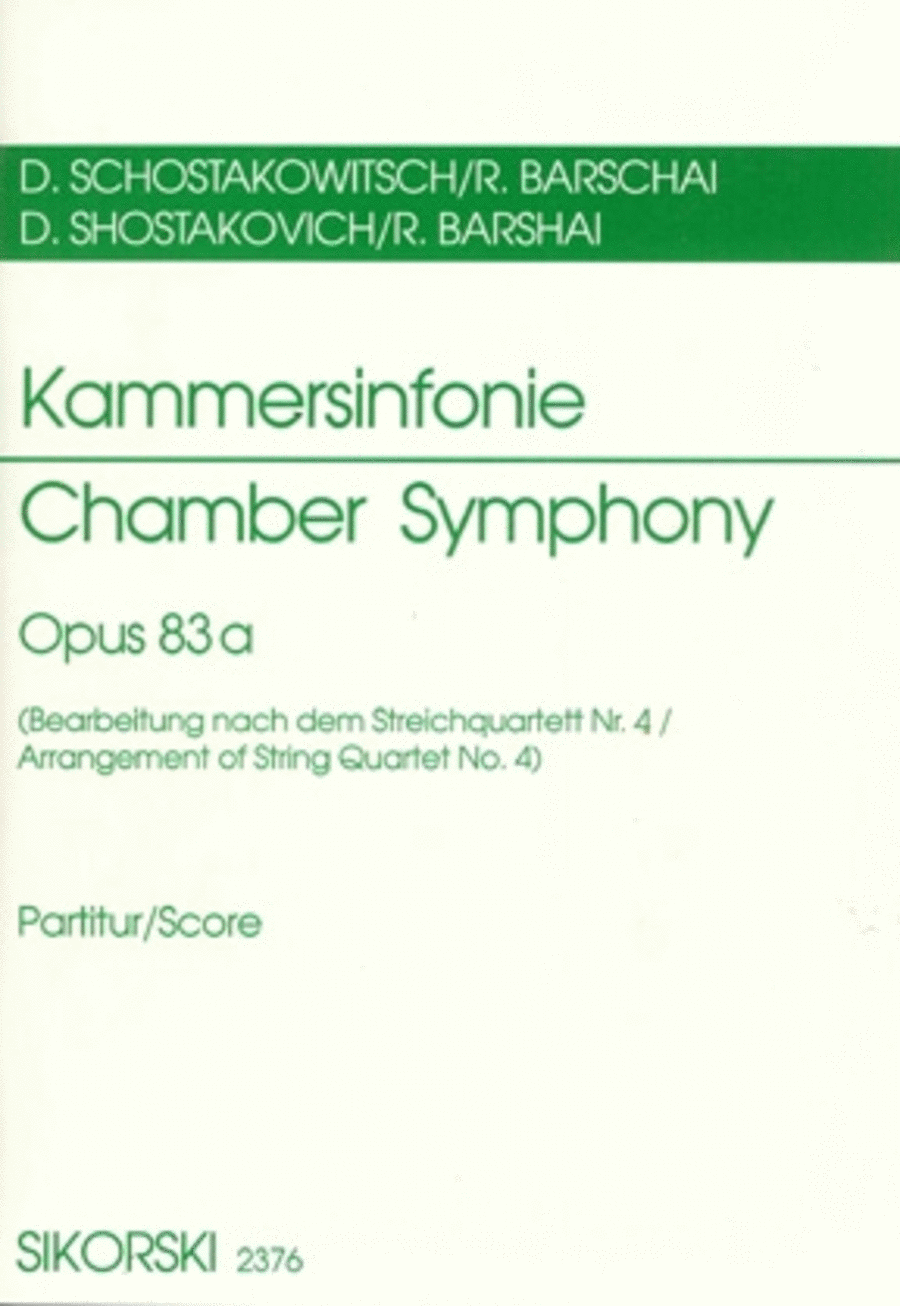 Chamber Symphony (Kammersinfonie), Op. 83a Orchestra scores gallery preview page 1