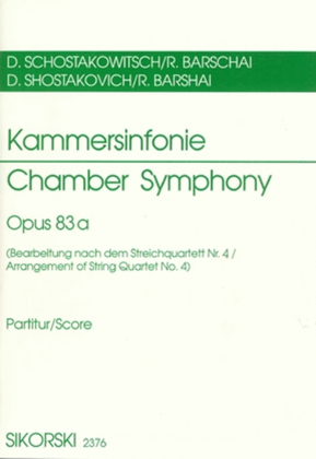 Book cover for Chamber Symphony (Kammersinfonie), Op. 83a